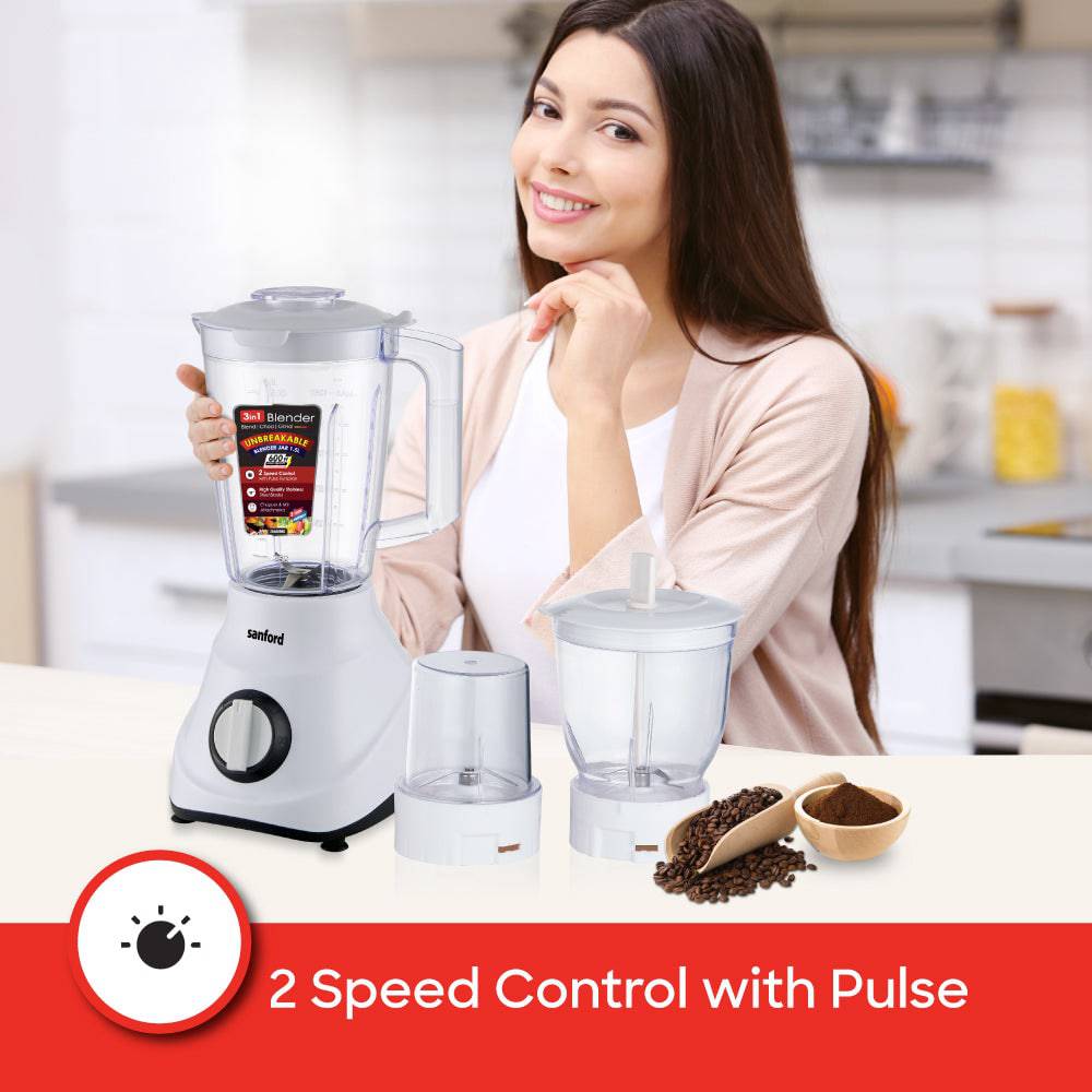 Sanford 3-in-1 Multifunctional Blender, Mincer and Mill |SF6809BR - SANFORD MIDDLE EAST DWC L.L.C