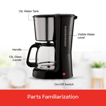 Sanford 12-Cup Coffee Maker |SF1394CM - SANFORD MIDDLE EAST DWC L.L.C