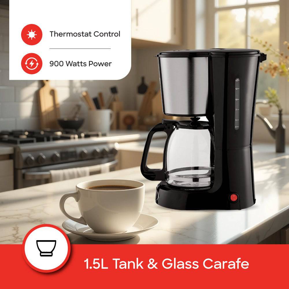 Sanford 12-Cup Coffee Maker |SF1394CM - SANFORD MIDDLE EAST DWC L.L.C