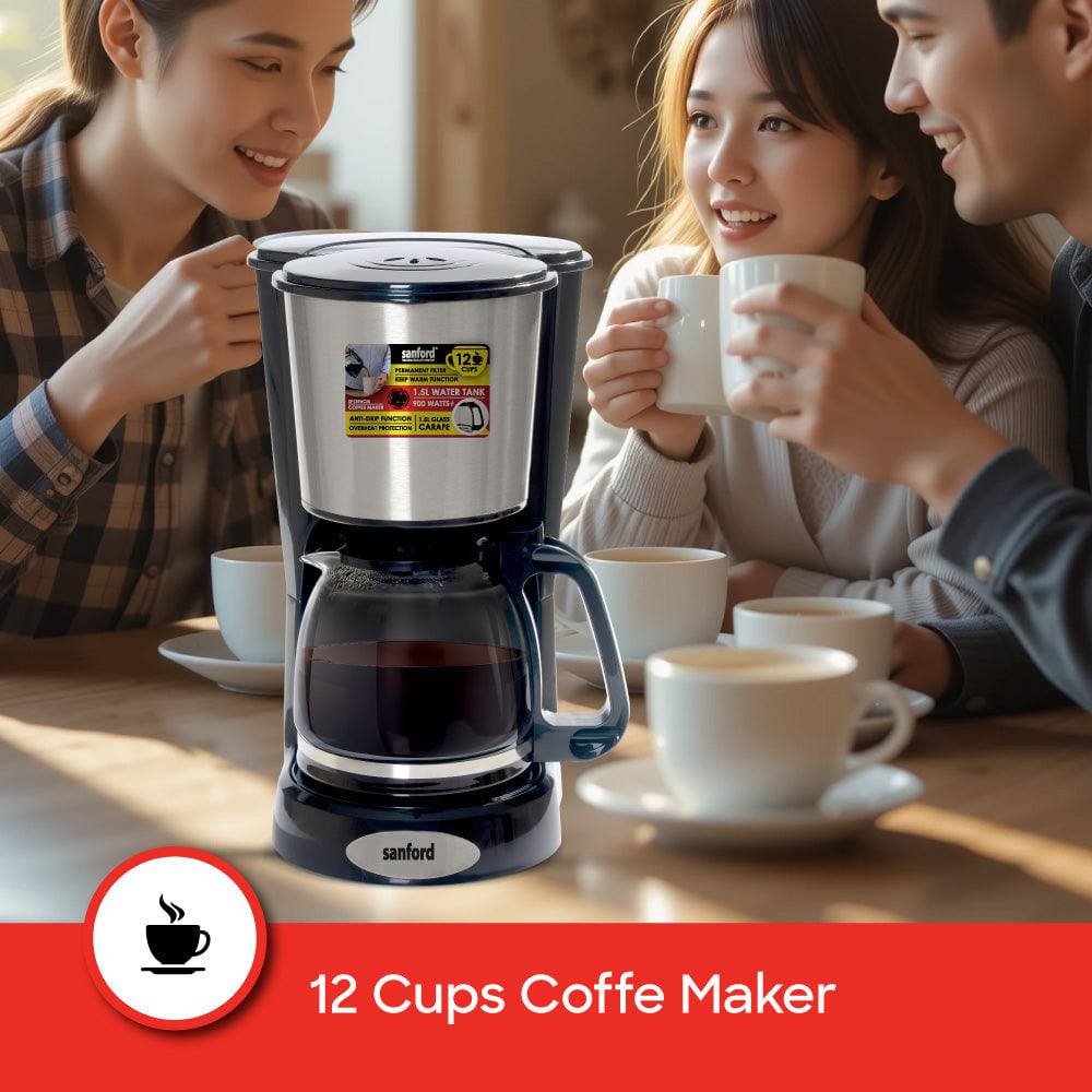 Sanford 12-Cup Coffee Maker |SF1394CM - SANFORD MIDDLE EAST DWC L.L.C