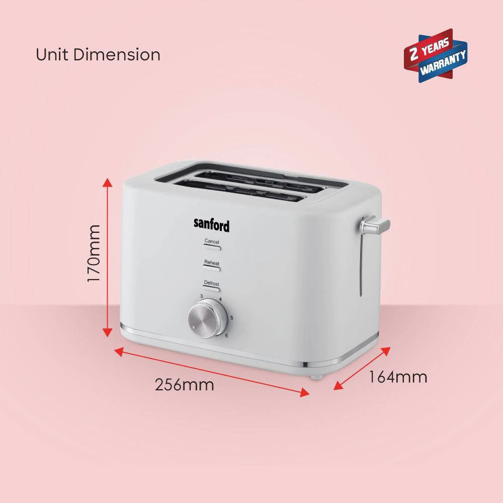 2 slice toaster 6 browning levels defrost cool touch body sanford 7