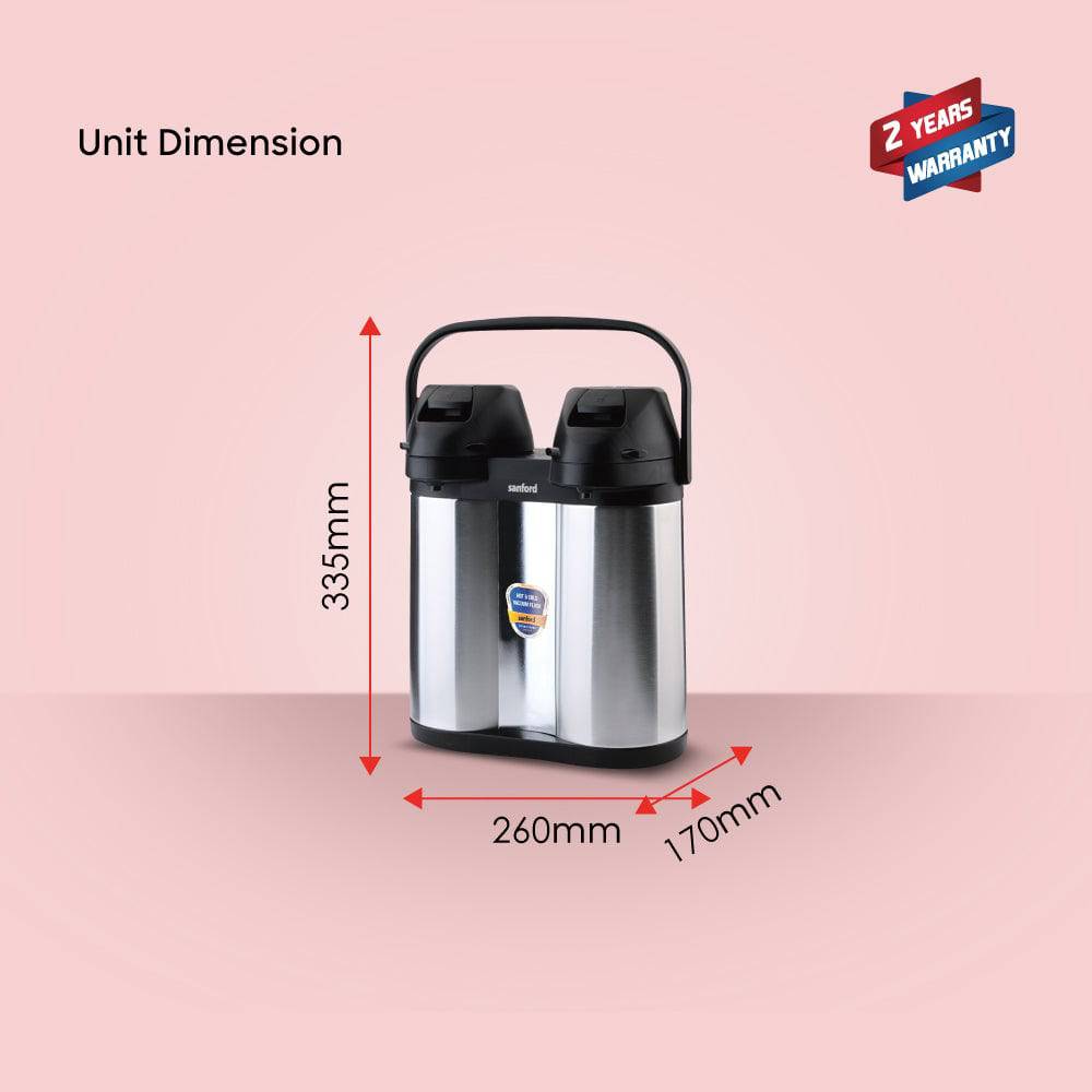 Sanford 3.8-Liter Stainless Steel Airpot  Beverage Flask | SF1642AVF - SANFORD MIDDLE EAST DWC L.L.C