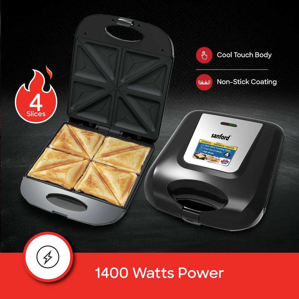 Sanford 4-Slice Sandwich Toaster | SF9901ST - SANFORD MIDDLE EAST DWC L.L.C