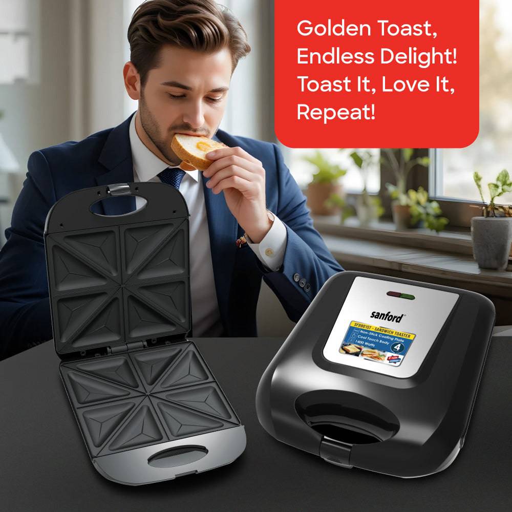 Sanford 4-Slice Sandwich Toaster | SF9901ST - SANFORD MIDDLE EAST DWC L.L.C
