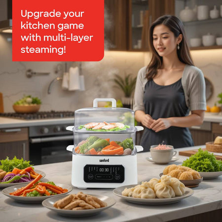Sanford 9L Large-Capacity Multi-Function Food Steamer & Hot Pot | SF5754FS - SANFORD MIDDLE EAST DWC L.L.C