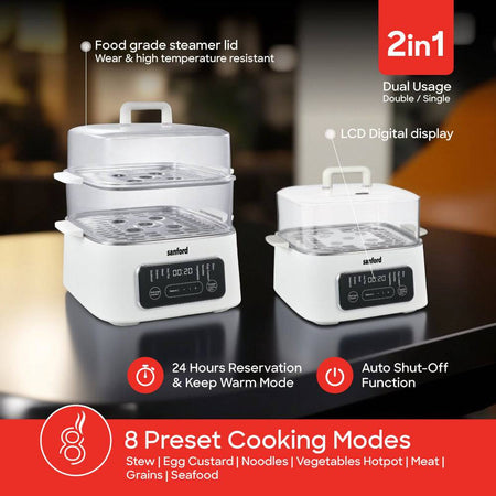 Sanford 9L Large-Capacity Multi-Function Food Steamer & Hot Pot | SF5754FS - SANFORD MIDDLE EAST DWC L.L.C