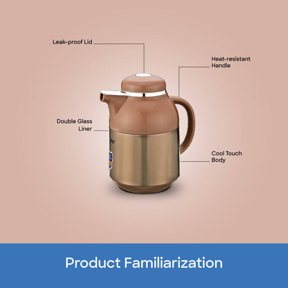 Sanford 1.0L Double Glass Liner Vacuum Flask | SF10515VF - SANFORD MIDDLE EAST DWC L.L.C