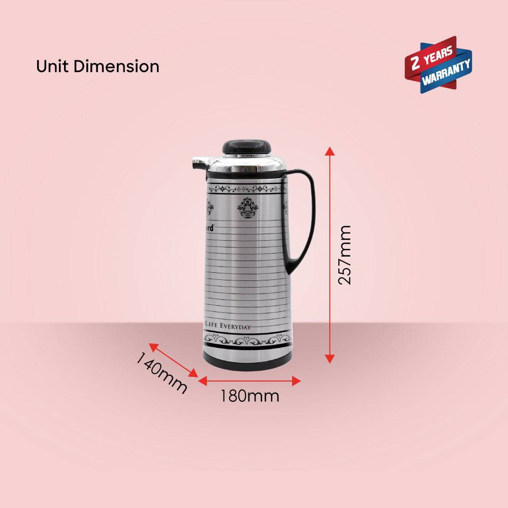 Sanford 1.0L Double Glass Liner Vacuum Flask | SF1686VF - SANFORD MIDDLE EAST DWC L.L.C