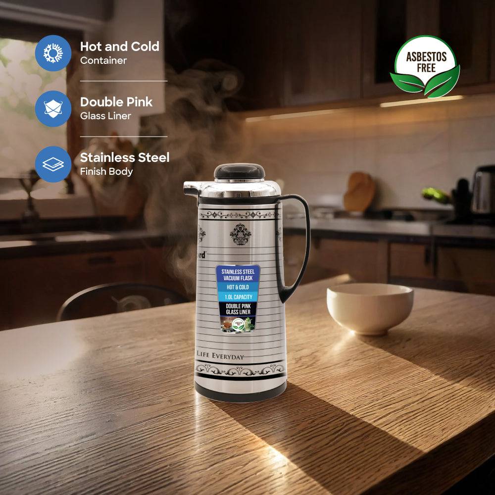 Sanford 1.0L Double Glass Liner Vacuum Flask | SF1686VF - SANFORD MIDDLE EAST DWC L.L.C