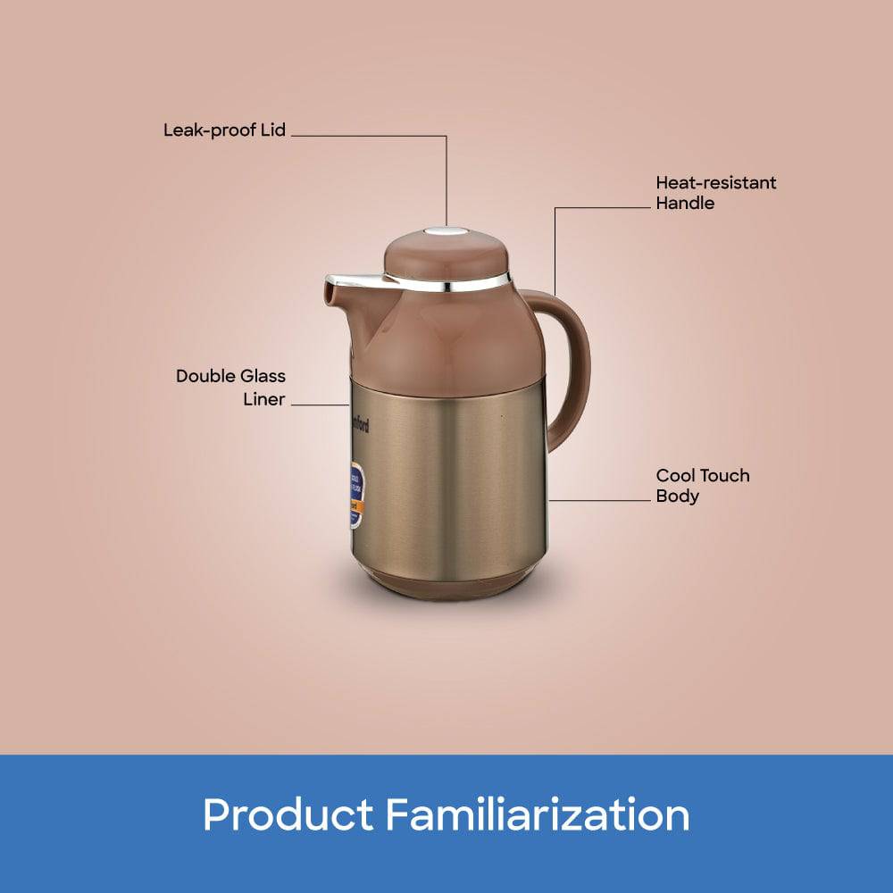 Sanford 1.3L Double Glass Liner Vacuum Flask |SF10516VF - SANFORD MIDDLE EAST DWC L.L.C