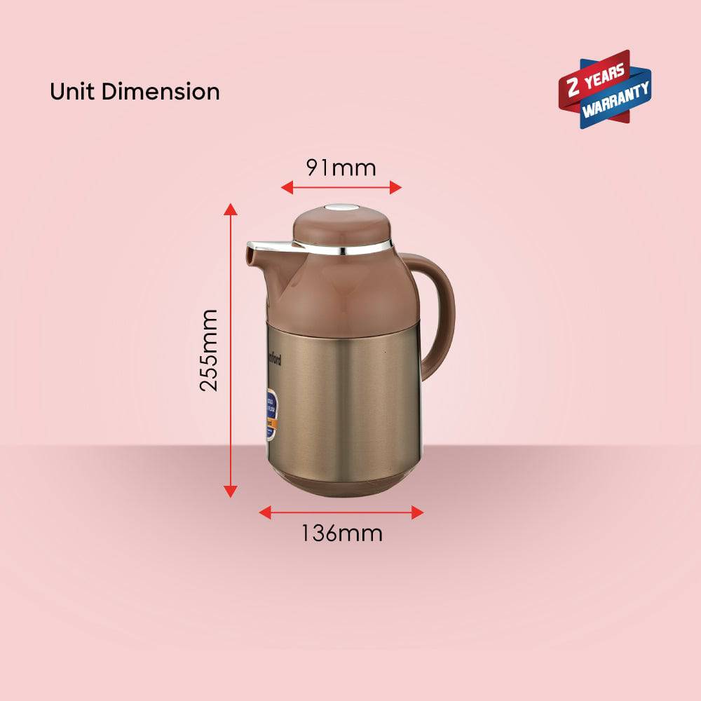 Sanford 1.3L Double Glass Liner Vacuum Flask |SF10516VF - SANFORD MIDDLE EAST DWC L.L.C