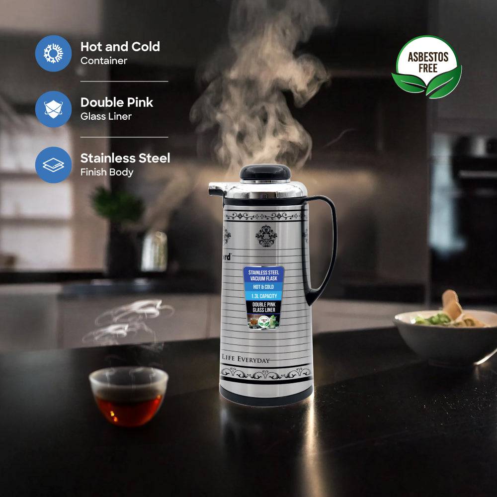 Sanford vacuum flask 1.3-liter capacity for personal and small family use