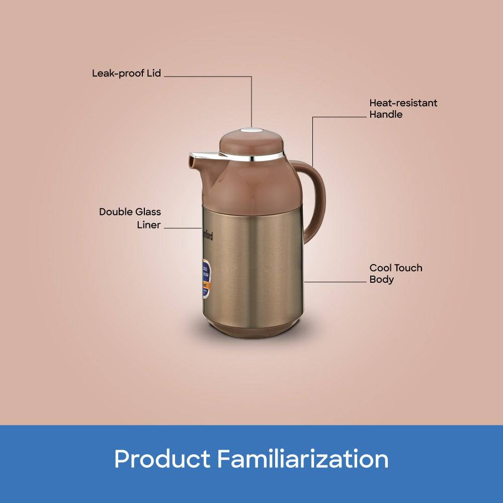 Sanford 1.6L Double Glass Liner Vacuum Flask |  SF10517VF - SANFORD MIDDLE EAST DWC L.L.C