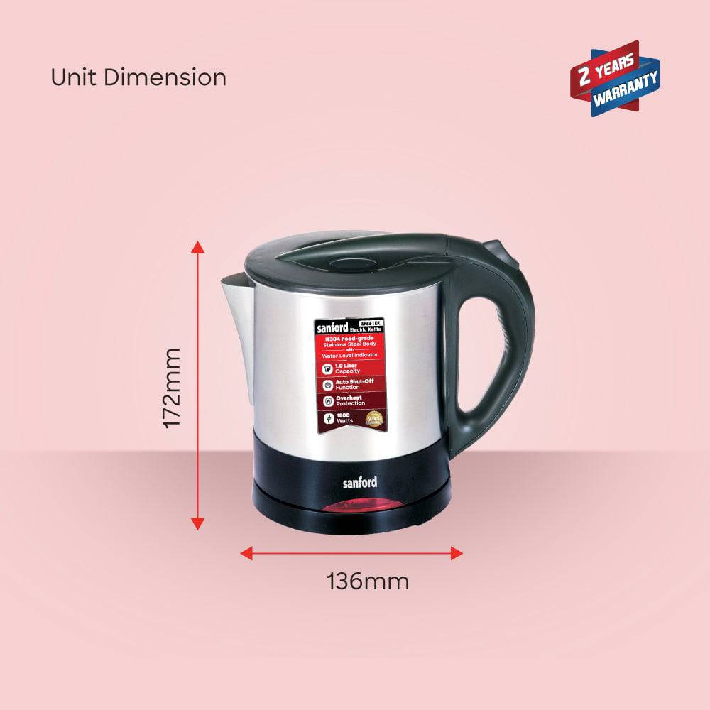 Sanford 1-liter electric kettle for tea, coffee and instant meals
