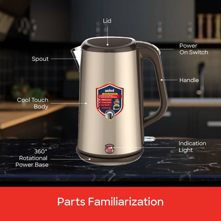 Sanford Double Layer Cordless Electric Kettle | SF1868EK