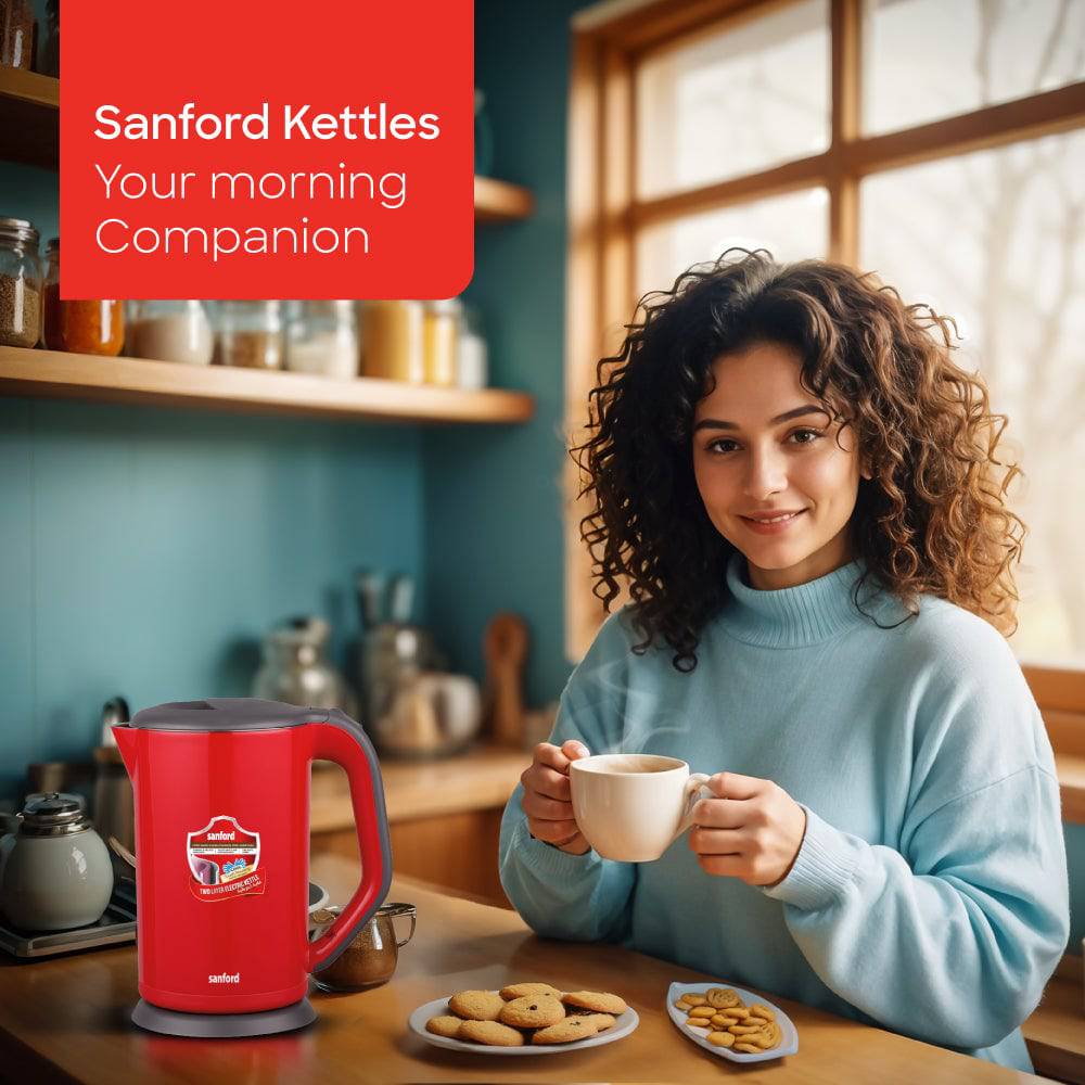 Sanford  1.7 L Double Layer Cordless Electric Kettle | SF3328EK - SANFORD MIDDLE EAST DWC L.L.C