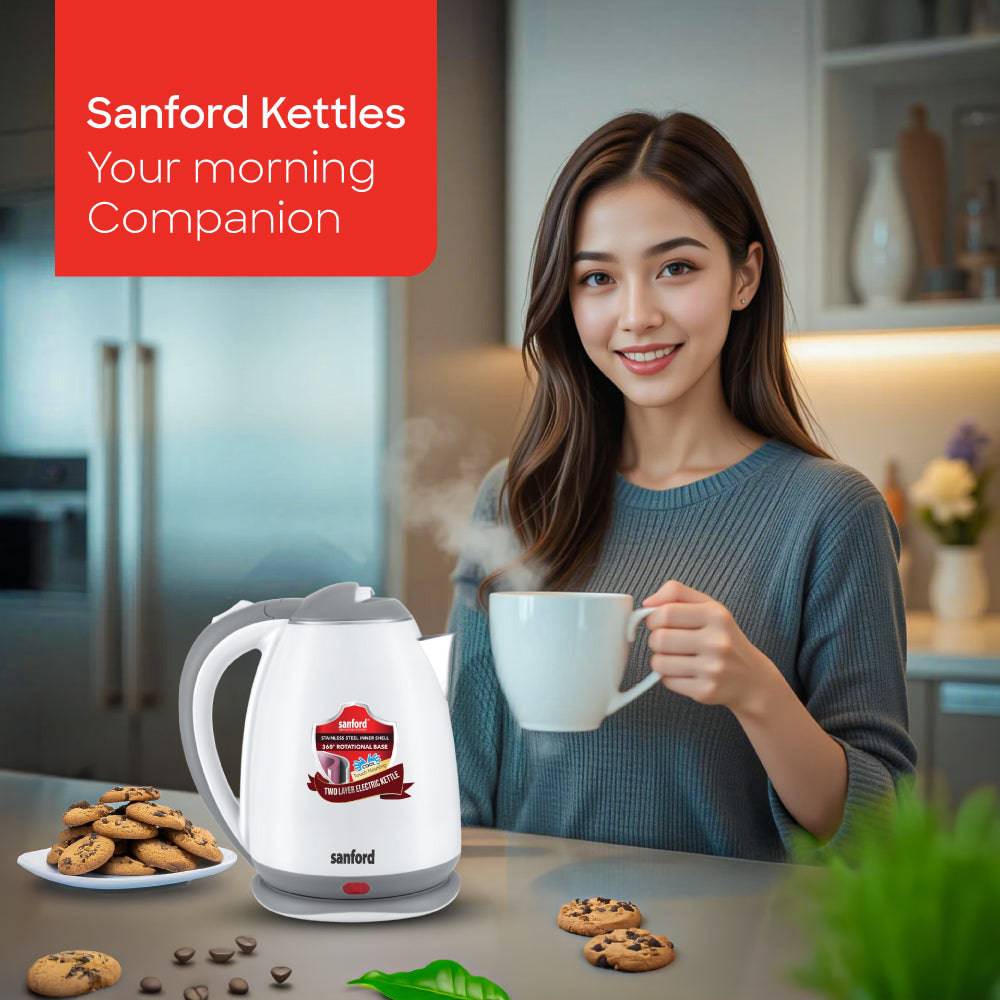 Sanford  1.8 L Double Layer Cordless Electric Kettle | SF1880EK - SANFORD MIDDLE EAST DWC L.L.C
