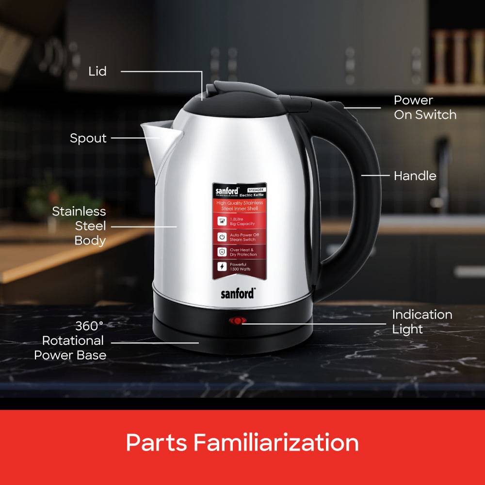 SF3342EK - 1.8L Electric Kettle - SANFORD MIDDLE EAST DWC L.L.C