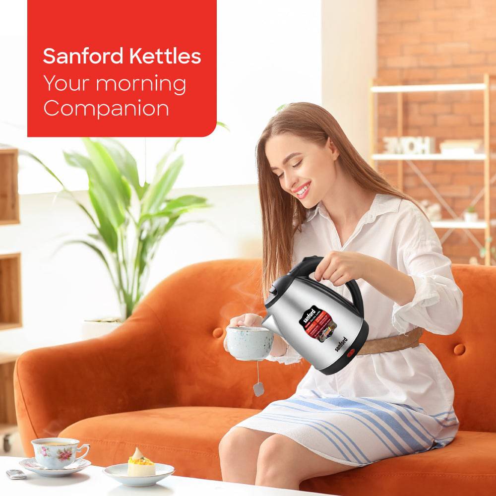 Sanford 1.8L Stainless Steel Cordless Electric Kettle | SF3343EK - SANFORD MIDDLE EAST DWC L.L.C