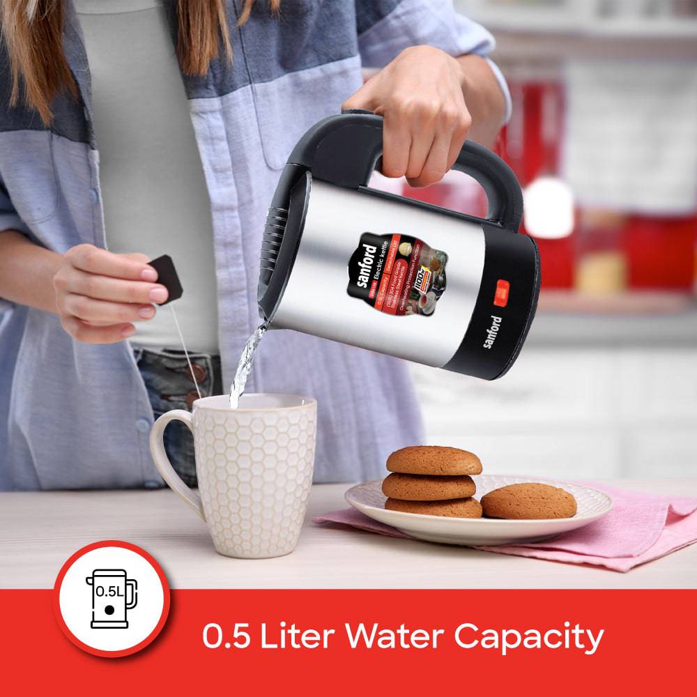 Sanford Travel Stainless Steel Electric Kettle 0.5L | SF861EK - SANFORD MIDDLE EAST DWC L.L.C