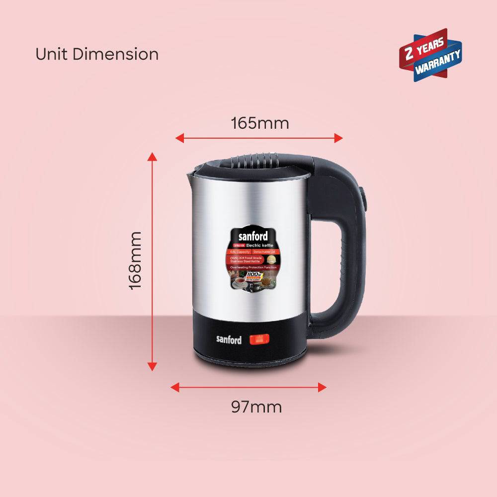 Sanford Travel Stainless Steel Electric Kettle 0.5L | SF861EK - SANFORD MIDDLE EAST DWC L.L.C
