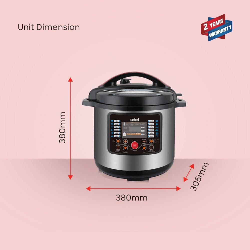 Sanford multi-function pressure cooker for rice, stews and slow cooking