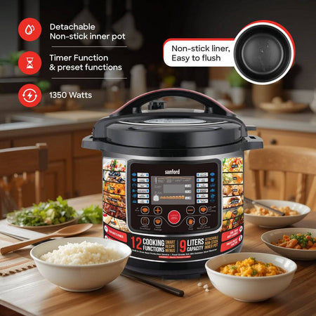Sanford electric pressure cooker 9L capacity with LED display