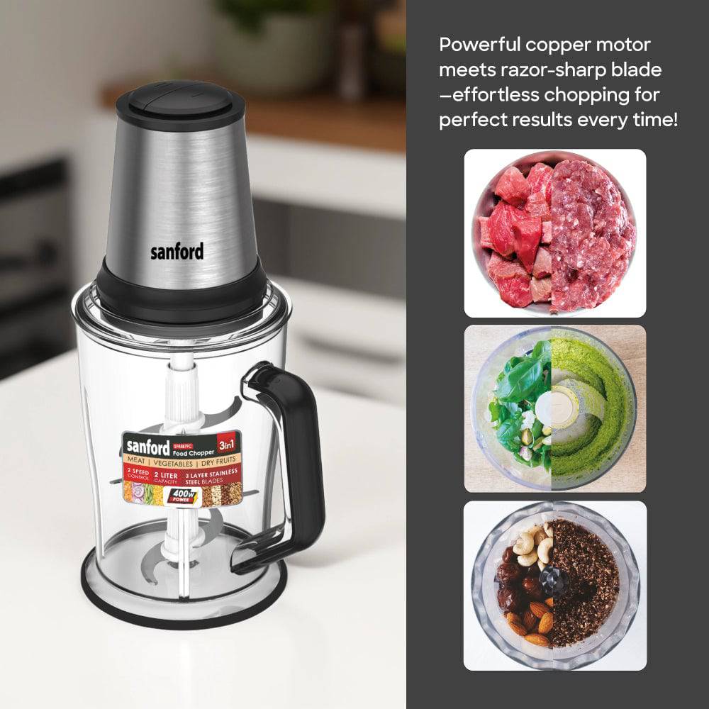 Sanford Multifunctional Electrical Food Chopper 2.0L | SF5587FC - SANFORD MIDDLE EAST DWC L.L.C