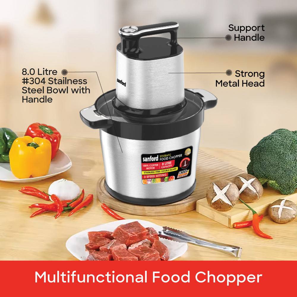 Sanford Multifunctional Electrical Heavy-Duty Food Chopper 6.0L | SF5586FC - SANFORD MIDDLE EAST DWC L.L.C
