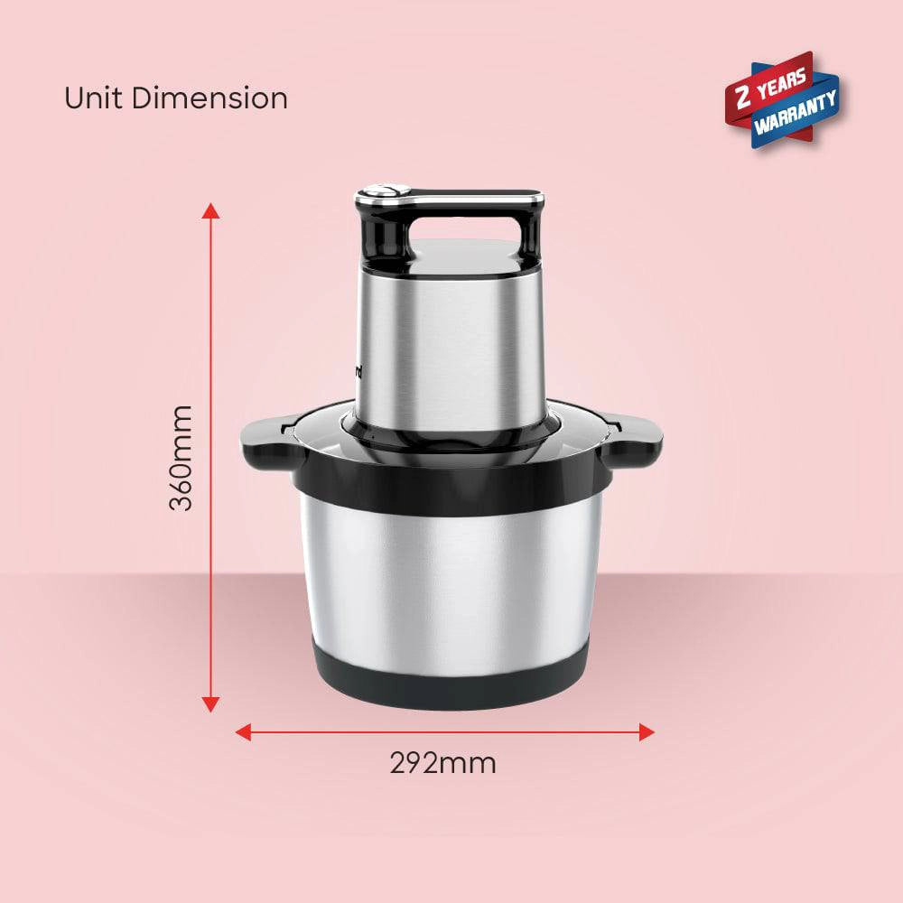 1300W heavy duty food chopper 8L stainless steel bowl 8 blades sanford 7