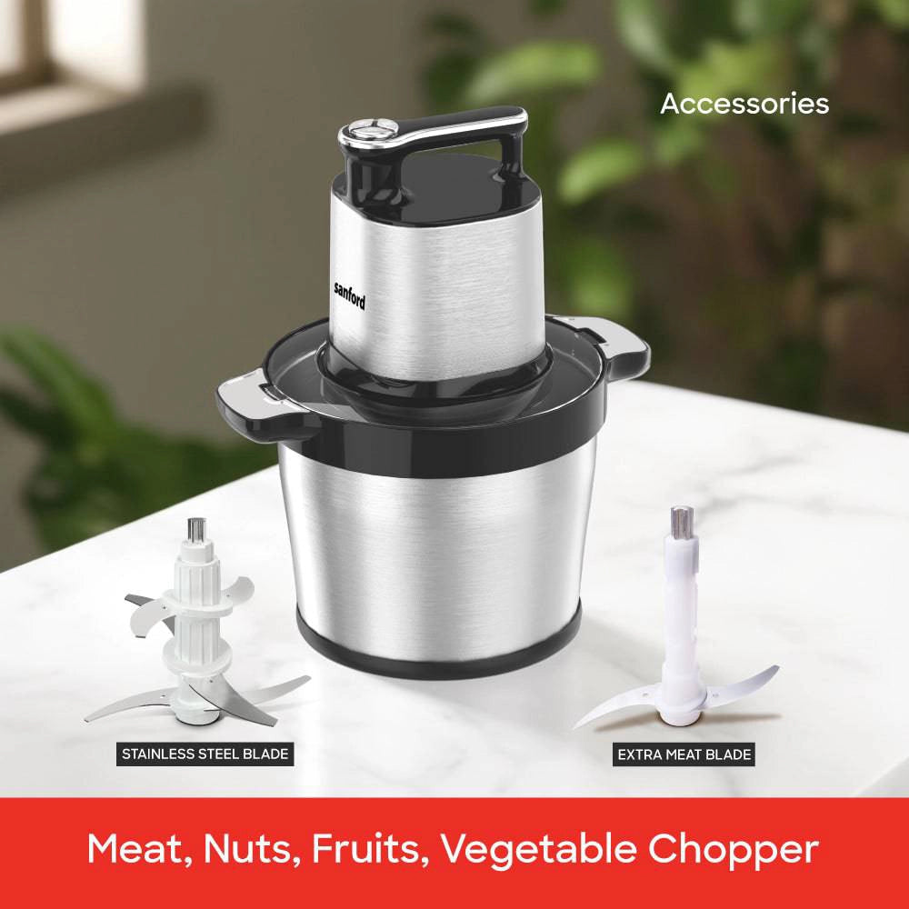 1300W heavy duty food chopper 8L stainless steel bowl 8 blades sanford 4