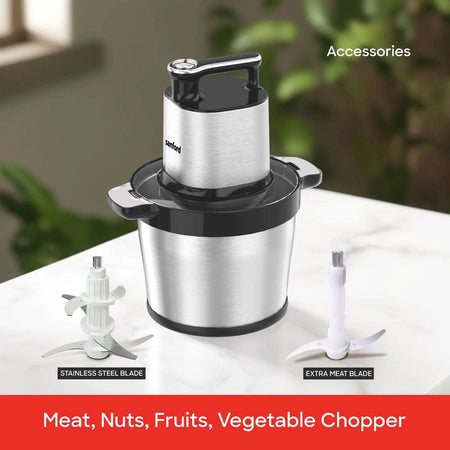 1300W heavy duty food chopper 8L stainless steel bowl 8 blades sanford 4
