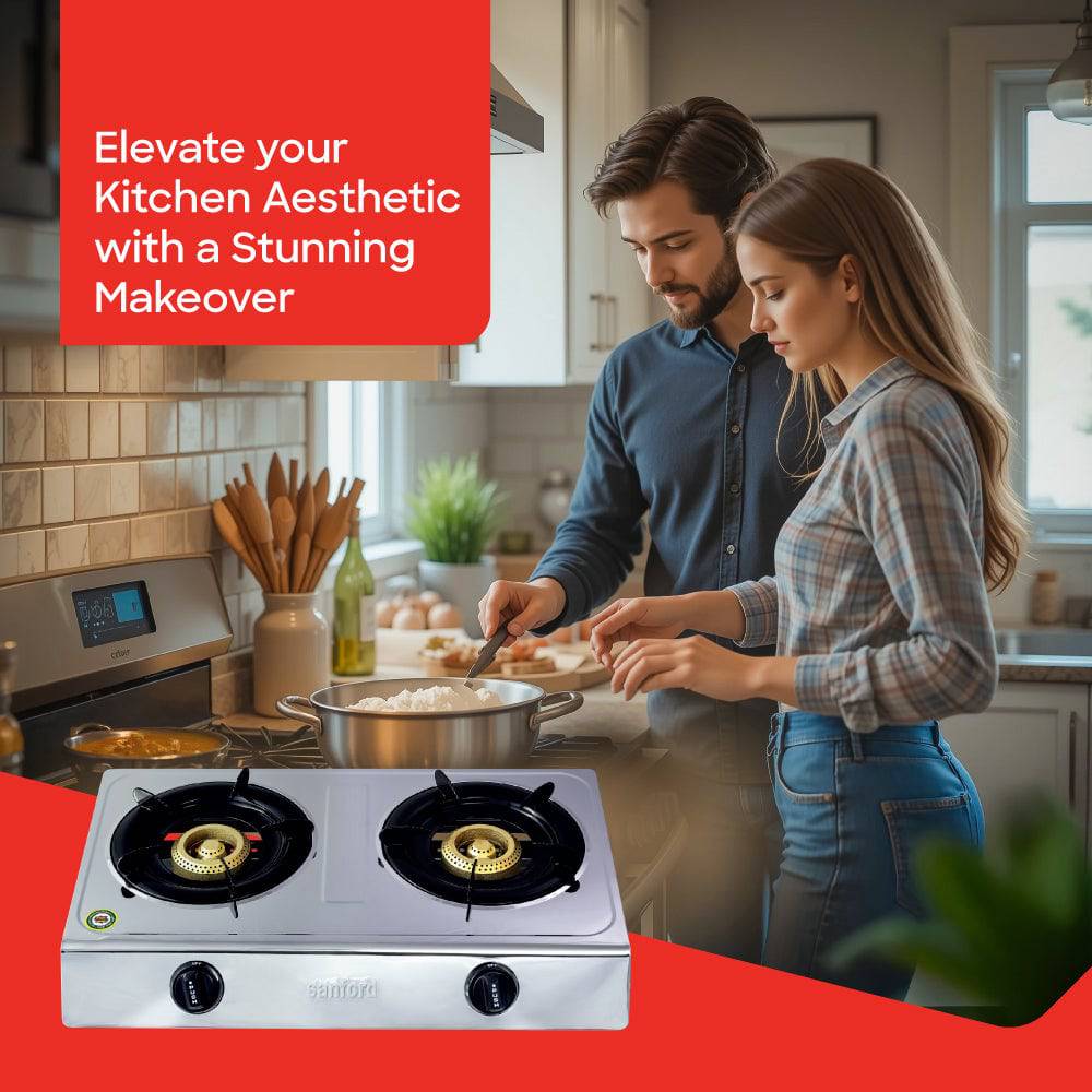 Sanford Double Burner Gas Stove | SF5222GC Gas Stove - SANFORD MIDDLE EAST DWC L.L.C