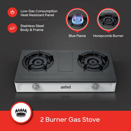 Sanford Double Burner Gas Stove | SF5231GC - SANFORD MIDDLE EAST DWC L.L.C