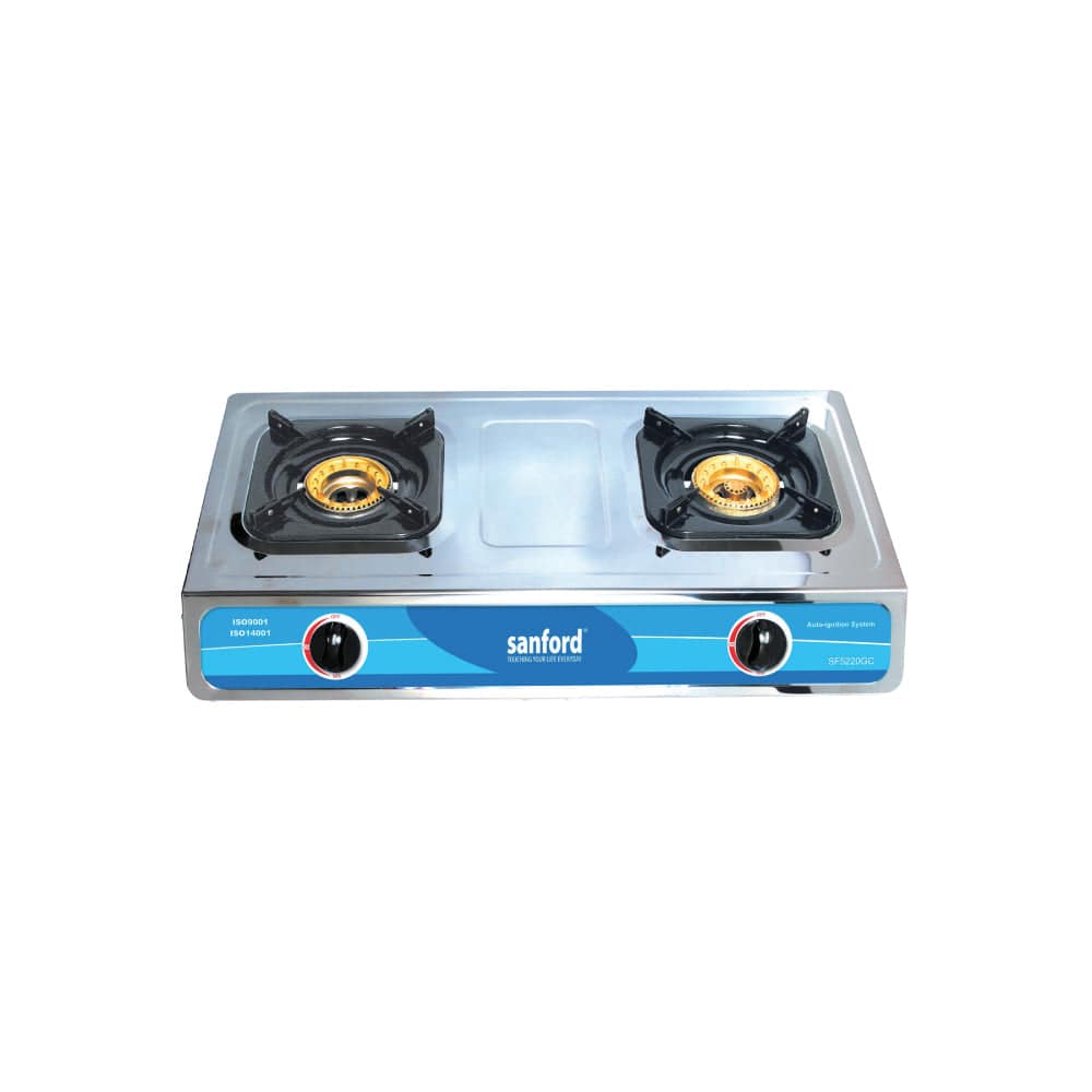 Sanford Double Burner Stainless Steel Gas Stove | SF5220GC - SANFORD MIDDLE EAST DWC L.L.C