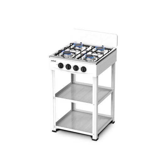 Sanford Four Burner Stainless Steel Gas Stove With Stand| SF5460GC - SANFORD MIDDLE EAST DWC L.L.C