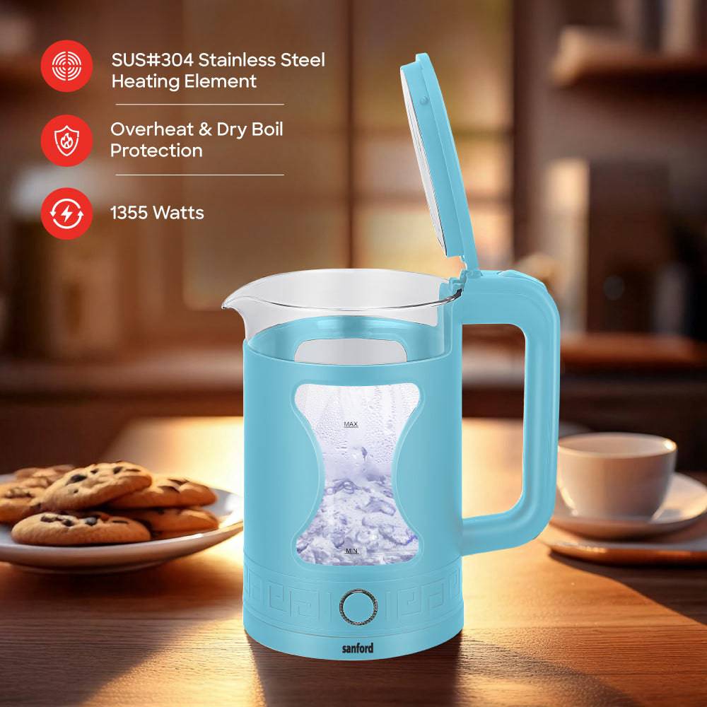 SF3359EK - 1.8L Glass Electric Kettle - SANFORD MIDDLE EAST DWC L.L.C