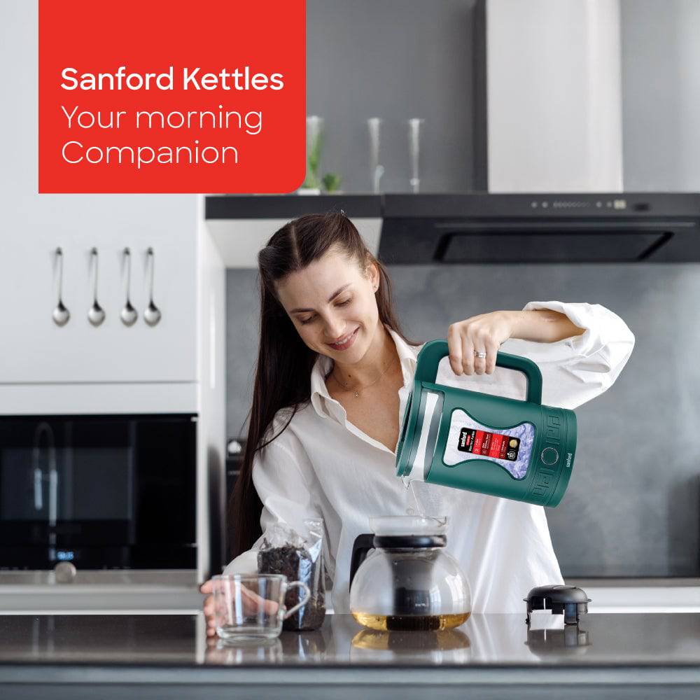 Sanford 1.8L Glass Cordless Electric Kettle | SF3359EK - SANFORD MIDDLE EAST DWC L.L.C