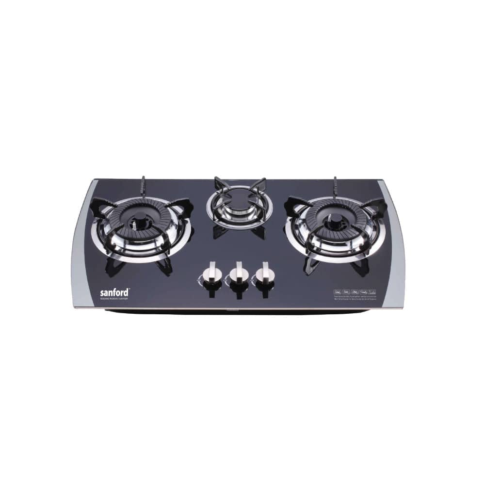 Sanford 3 Burner Glass Top Gas Hob | SF5404GC - SANFORD MIDDLE EAST DWC L.L.C