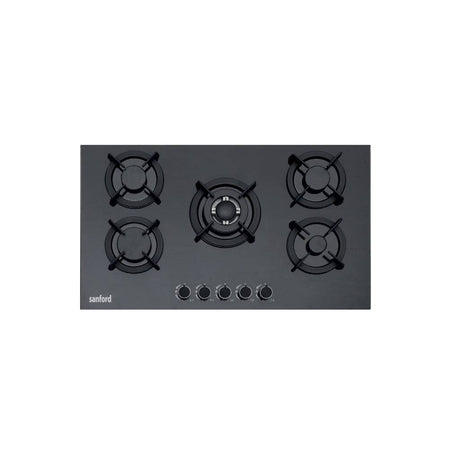 Sanford Glass Top  Basel 5-Burner Gas Hob with FSD Safety device | SF5457GH-FSD - SANFORD MIDDLE EAST DWC L.L.C