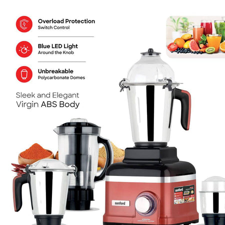 Sanford 5 in 1  Multifunctional  Mixer Grinder With Power full 1000W Motor | SF5913GM - SANFORD MIDDLE EAST DWC L.L.C