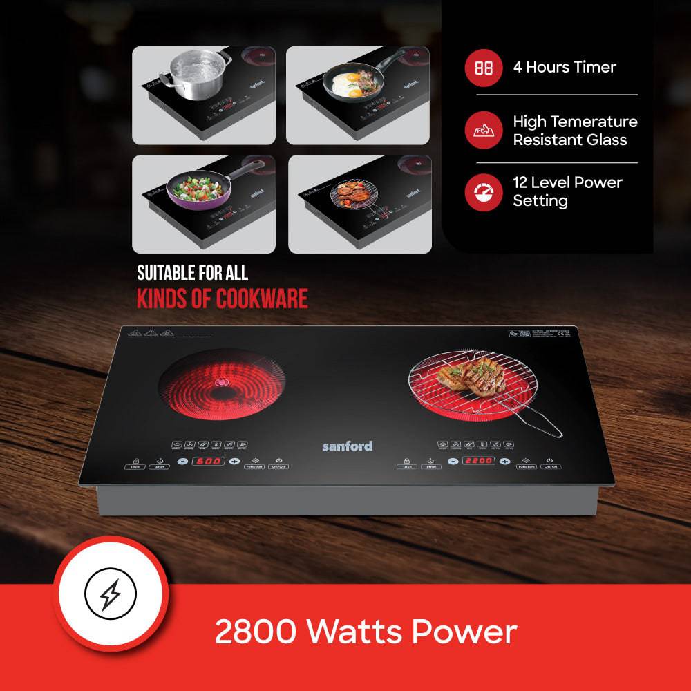 Sanford Dual Burner Electrical Infrared Cooker |  SF5194IC - SANFORD MIDDLE EAST DWC L.L.C