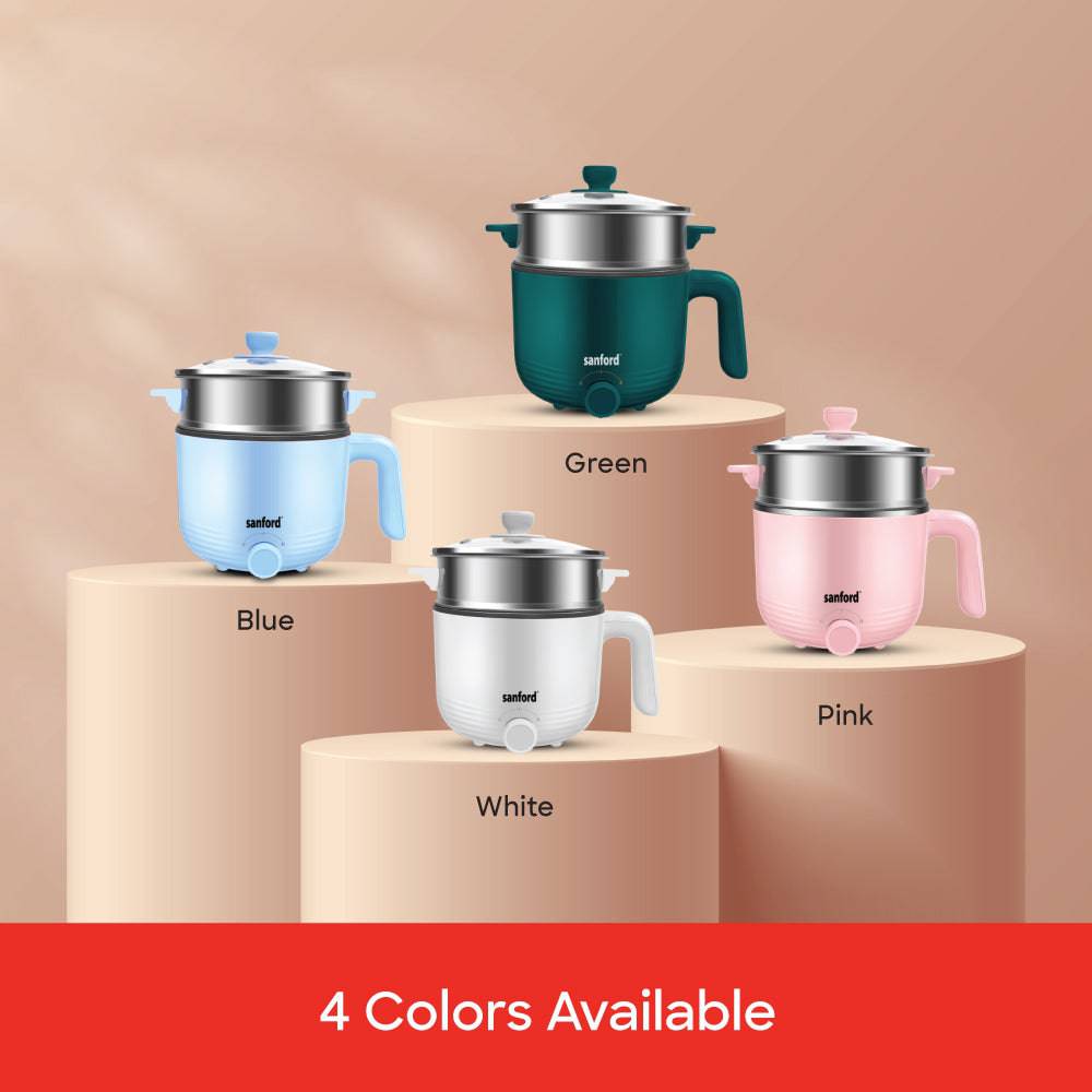 Sanford 1.2-liter cooker with glass lid for visible cooking