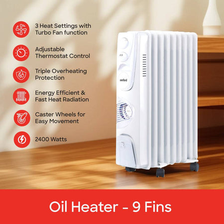 Sanford oil heater turbo fan for faster room warming