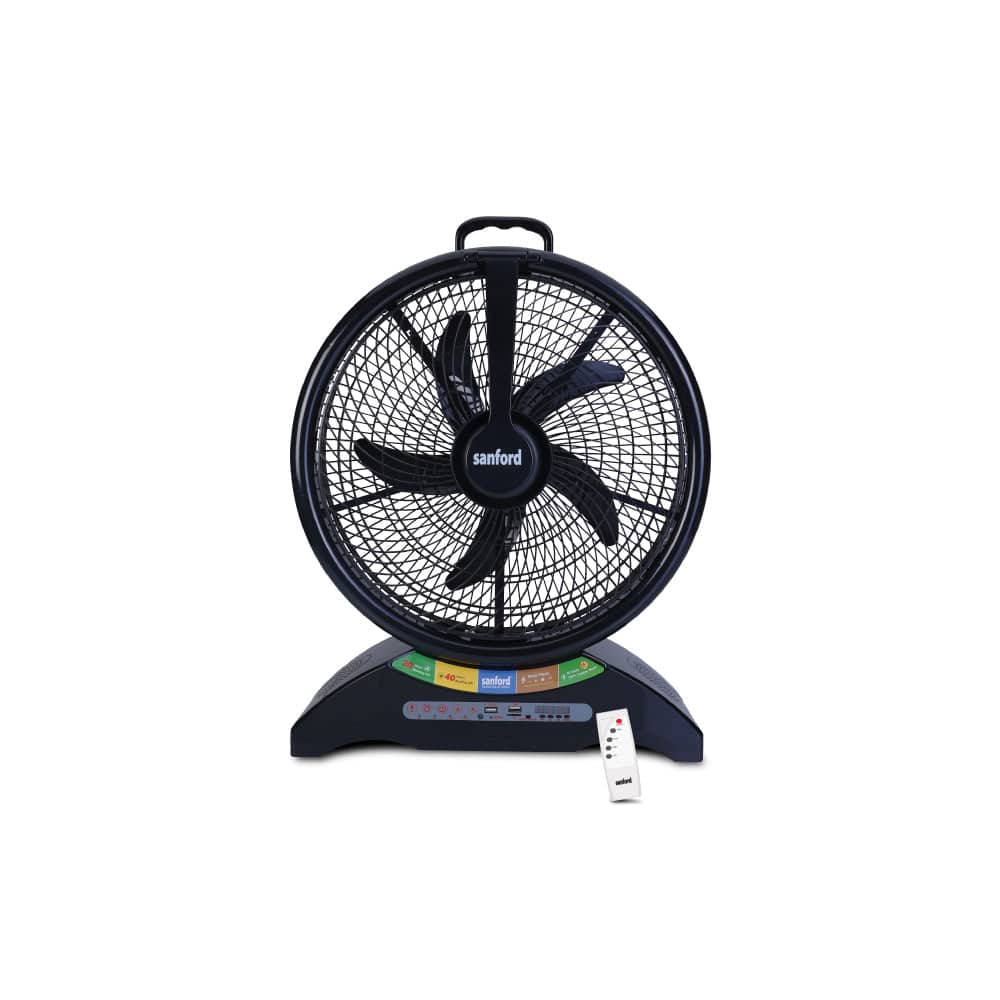 Sanford 14 inch  Rechargeable fan with Led |SF918RTF - SANFORD MIDDLE EAST DWC L.L.C