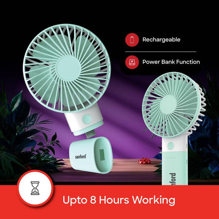 Sanford Rechargeable Hand Fan with Power Bank Function | SF937HFN - SANFORD MIDDLE EAST DWC L.L.C
