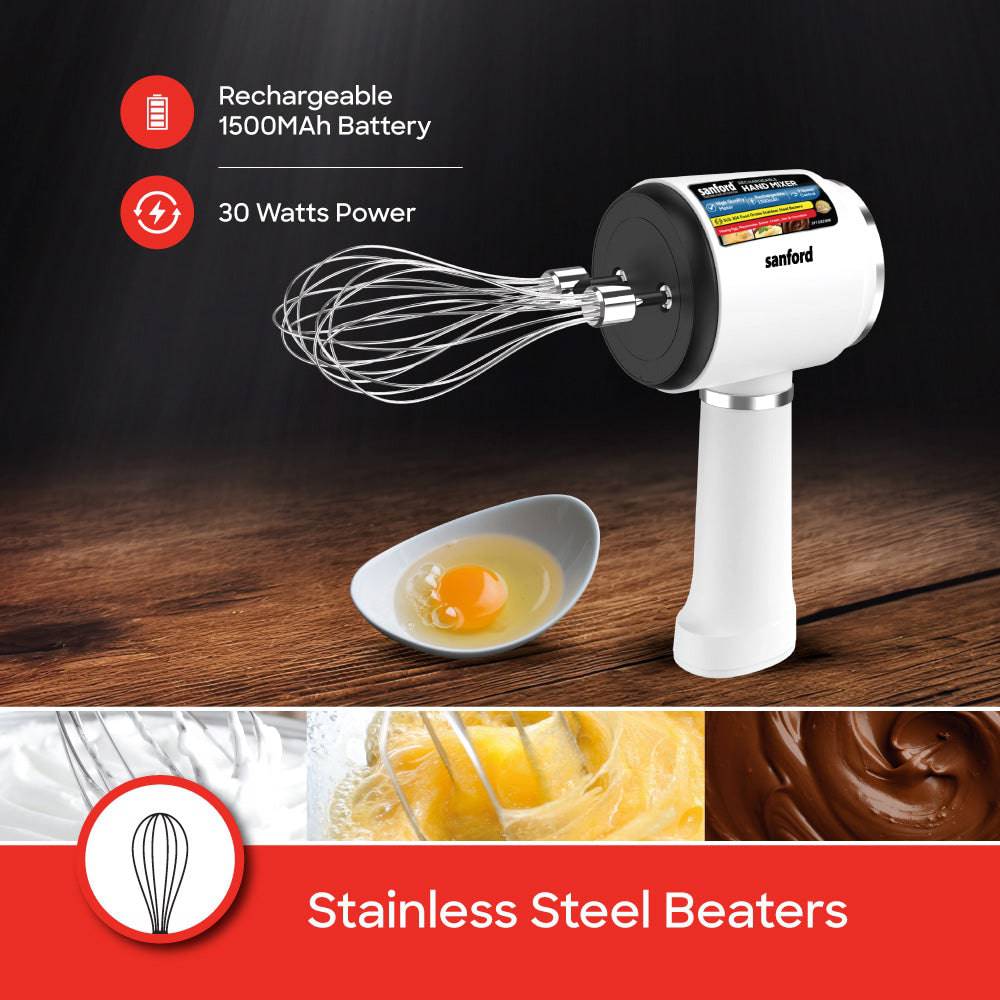 Sanford Multifunctional Rechargeable Hand Mixer | SF1333HM - SANFORD MIDDLE EAST DWC L.L.C