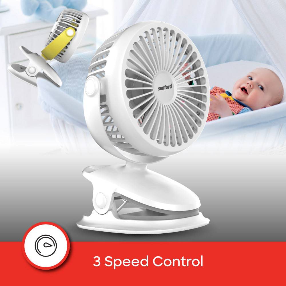 Sanford Rechargeable Clip  Fan | SF6664PCF - SANFORD MIDDLE EAST DWC L.L.C