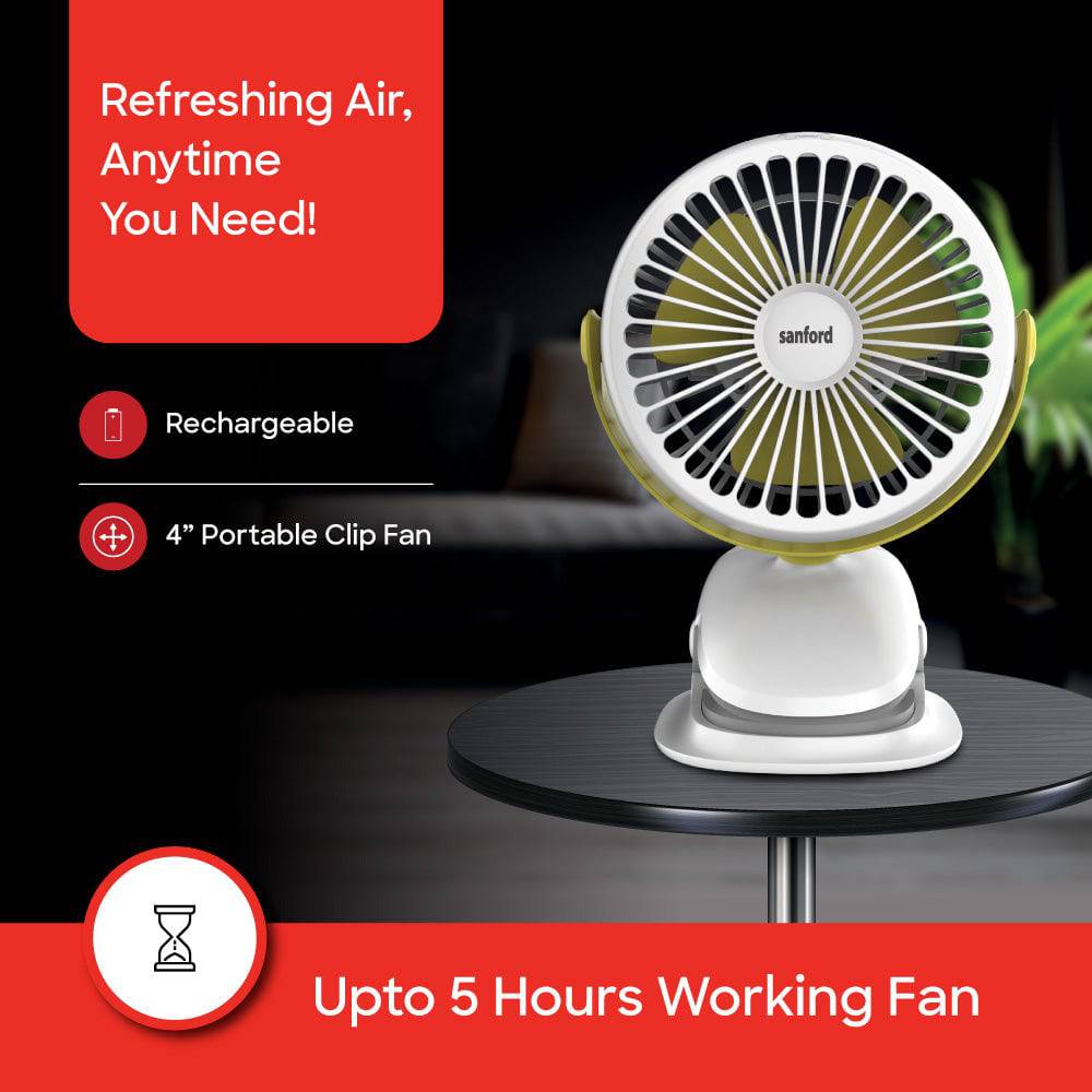 Sanford Rechargeable Clip  Fan | SF6664PCF - SANFORD MIDDLE EAST DWC L.L.C