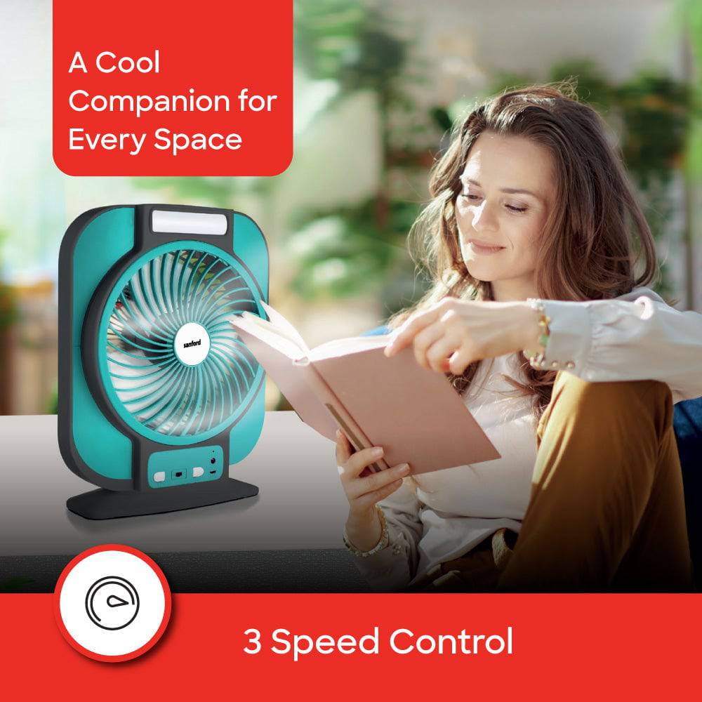 Sanford Rechargeable Fan With Led | SF6652RTF - SANFORD MIDDLE EAST DWC L.L.C